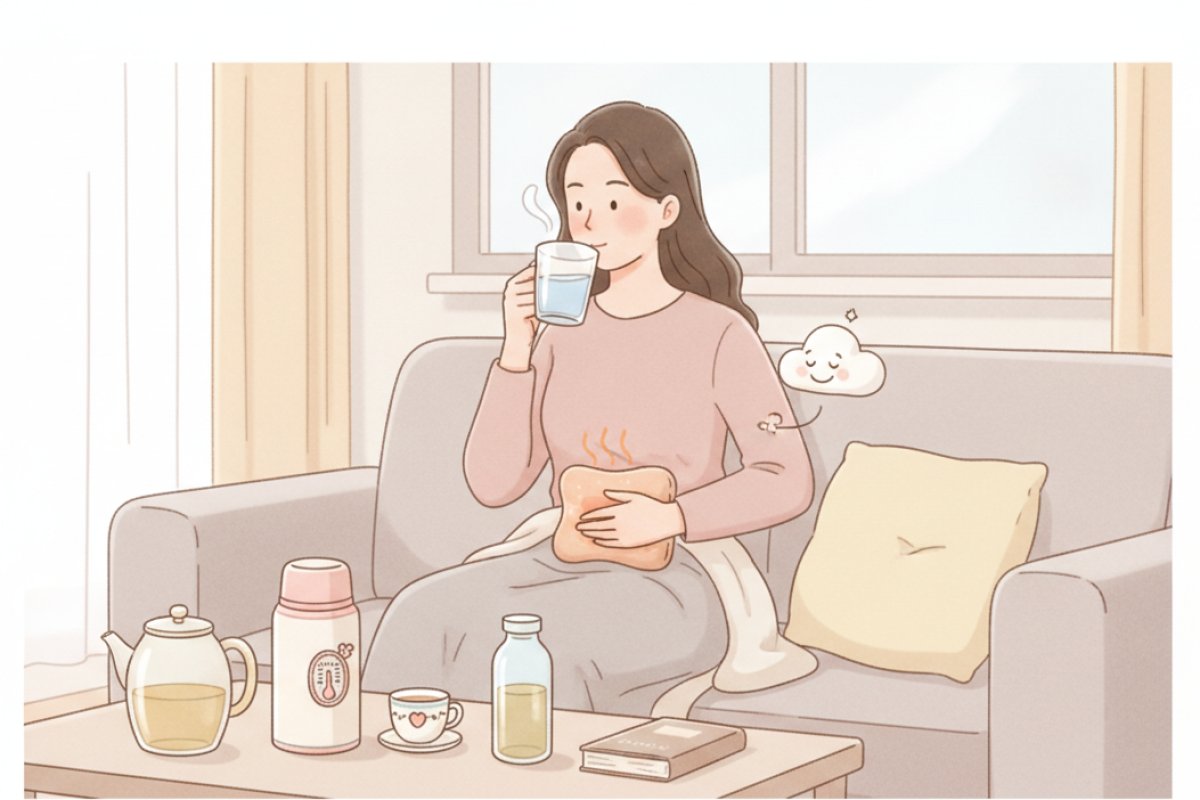 회복을 돕는 단계별 수분 섭취와 복부 온찜질 요령