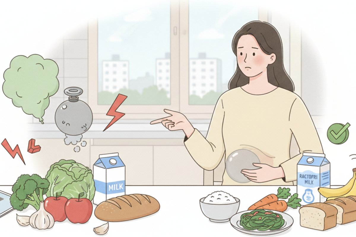 가스를 대량 생산하는 고포드맵 식품 식별과 식단 재구성
