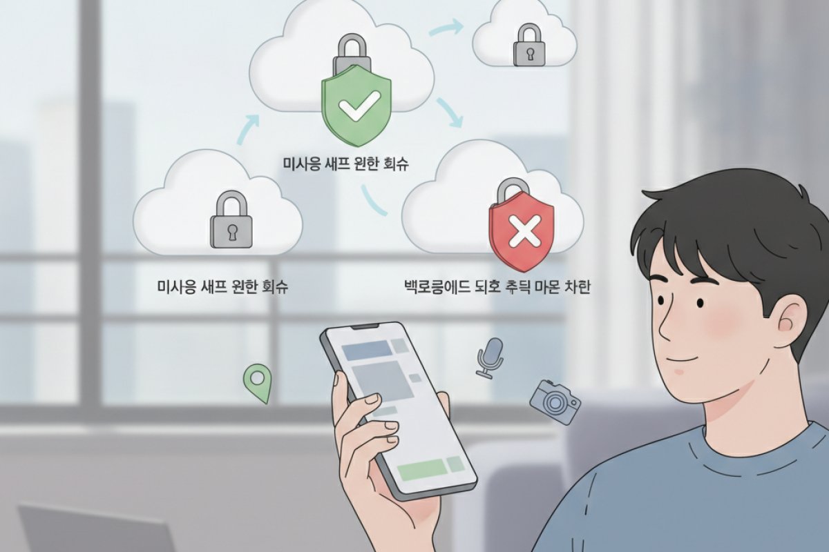 미사용 앱 권한 회수 및 백그라운드 위치 추적 자동 차단