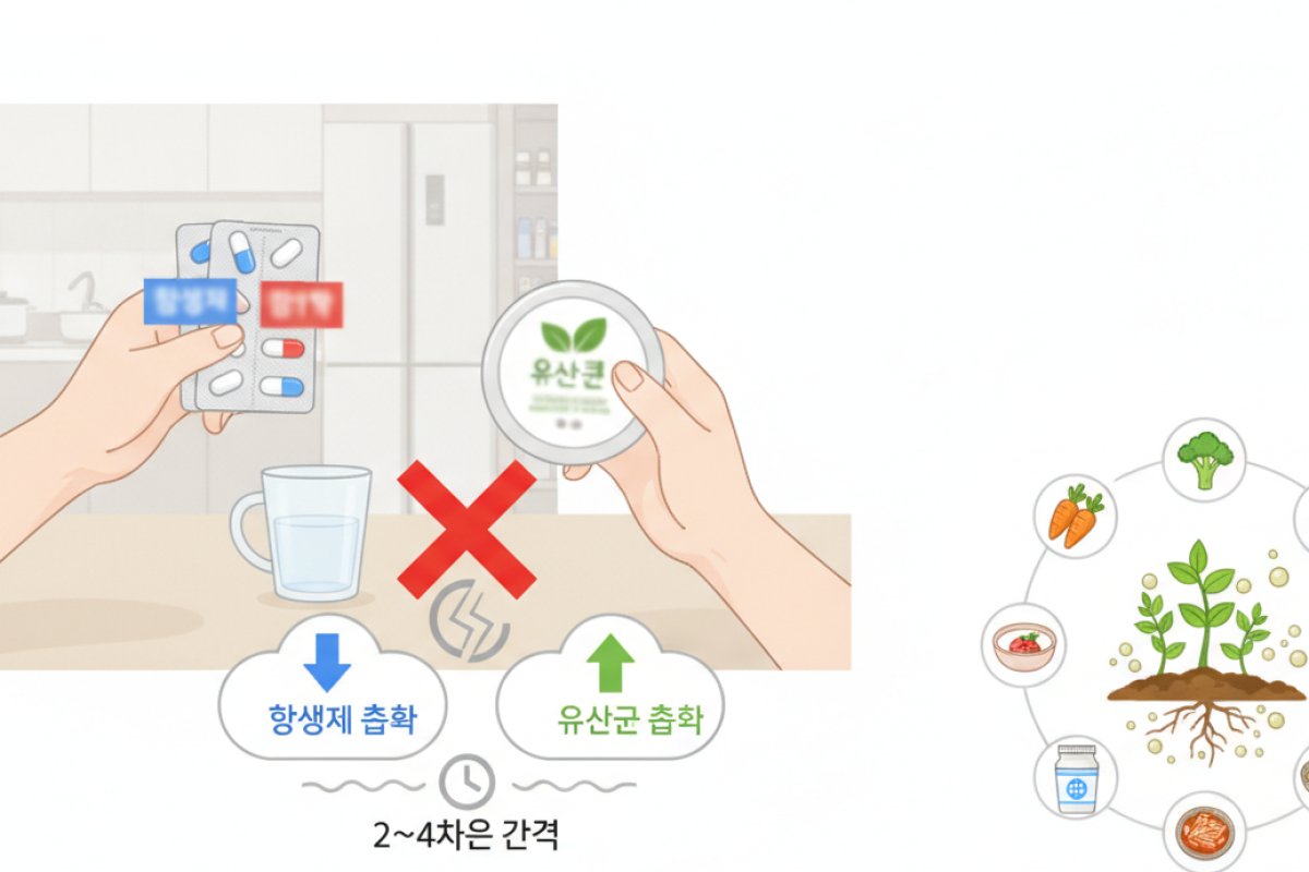 약물 병용 시 주의사항과 장내 정착률을 극대화하는 식습관