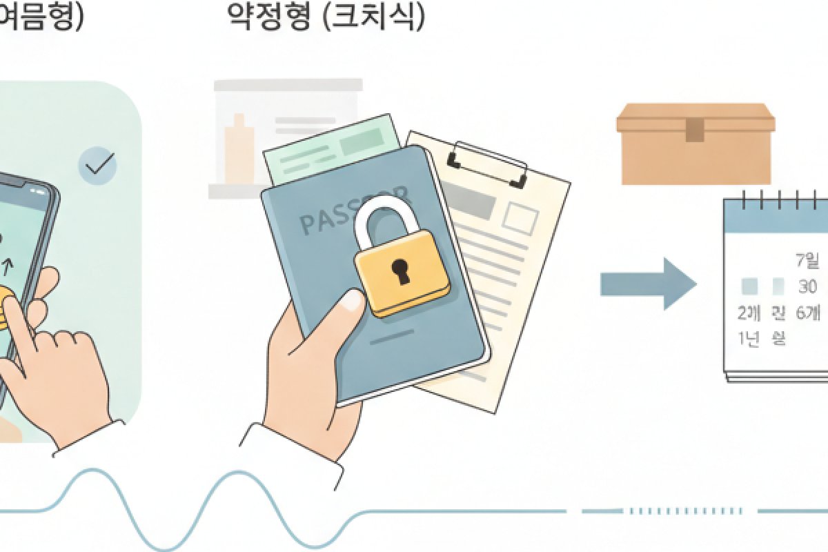 자금 일정에 따른 3가지 상품 유형과 특징 비교