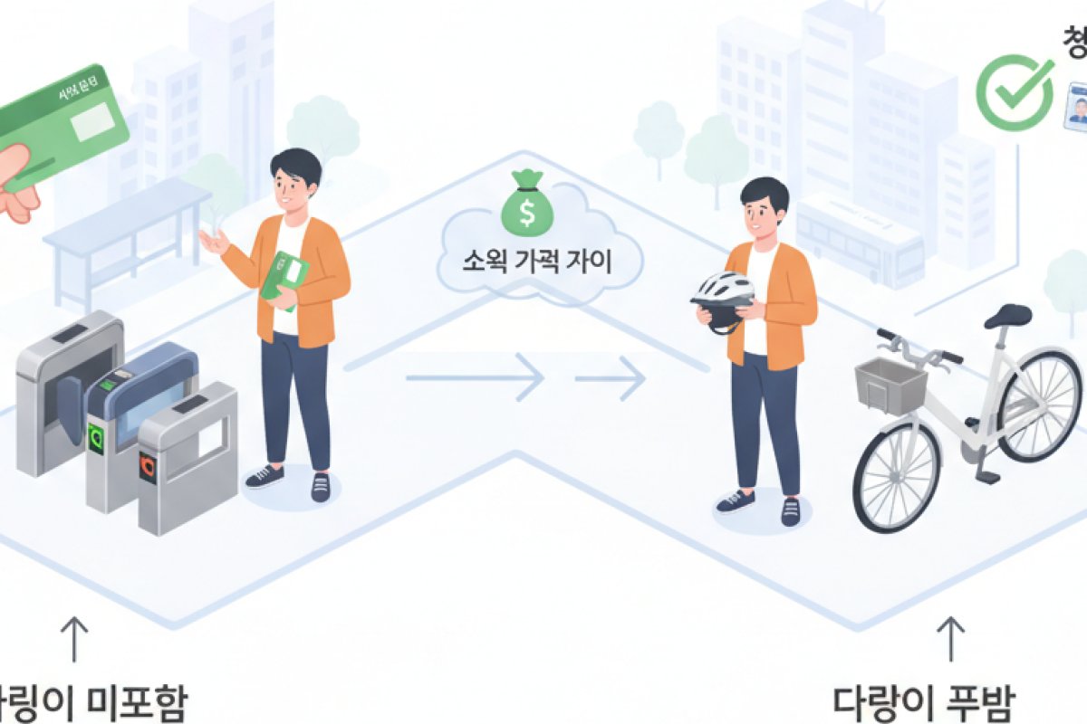 따릉이 포함 여부와 청년 혜택에 맞춘 권종 선택 기준