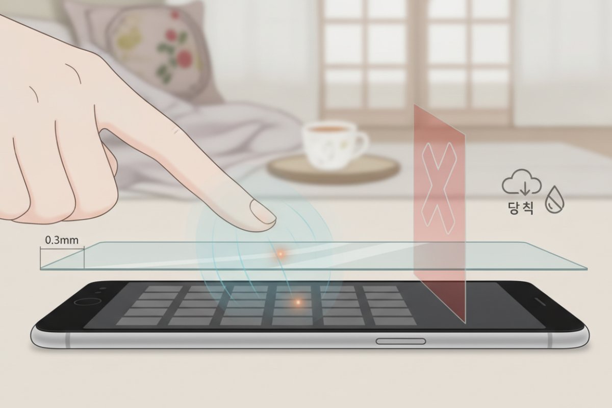 강화유리 부착 후 화면 인식이 둔해지는 원리