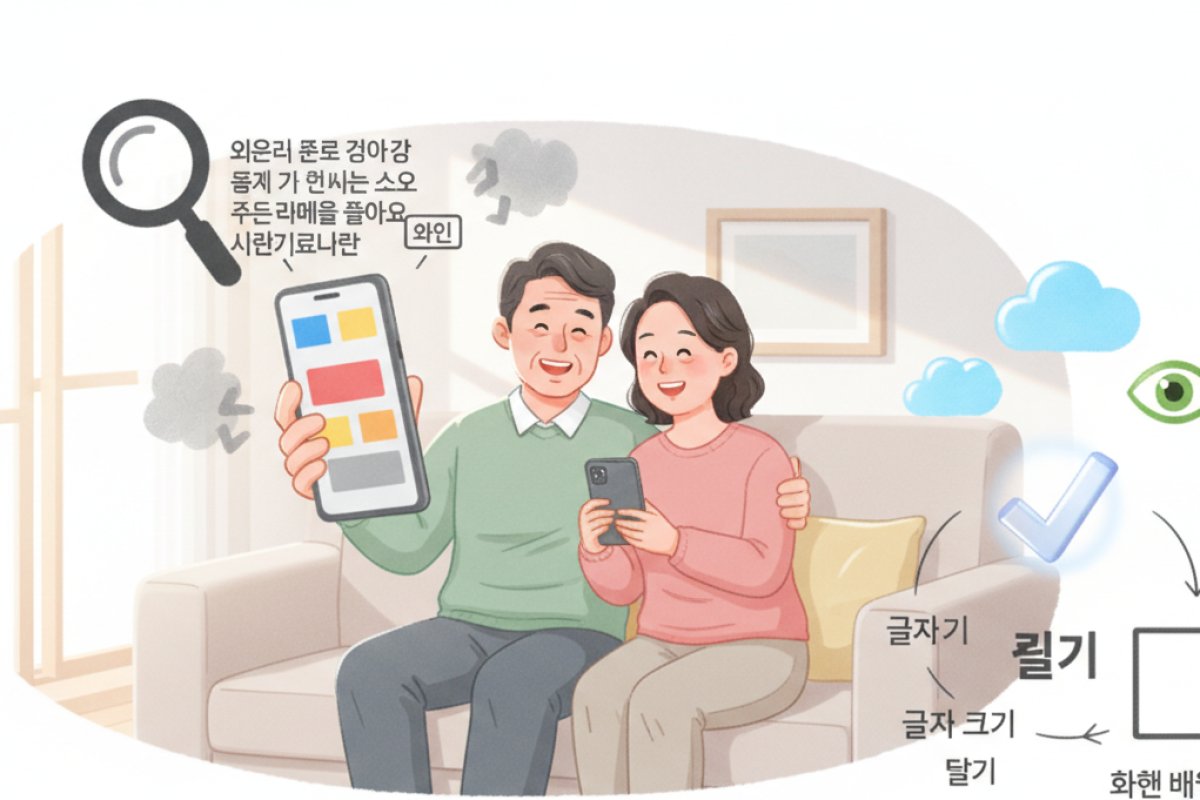 답답한 눈을 시원하게 해주는 글자 크기, 굵기 및 디스플레이 배율 최적화