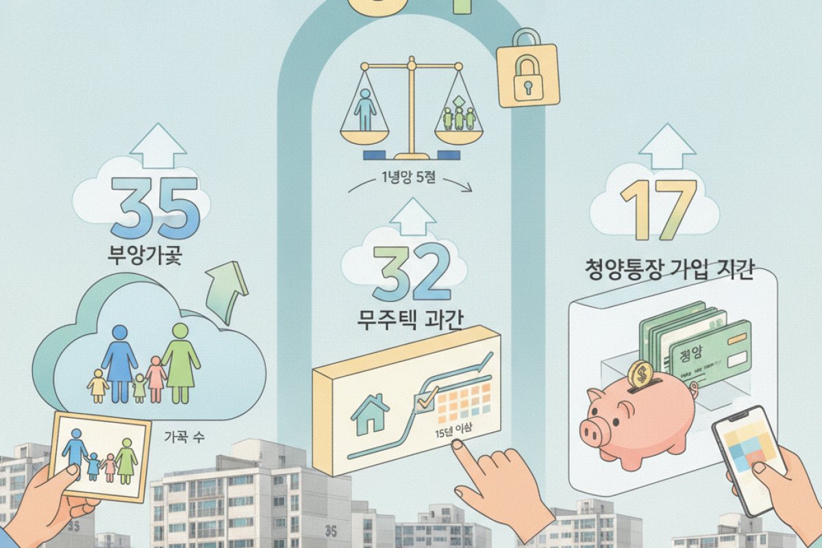 청약 가점제 84점 만점 구조와 통장 가입 기간 확인법