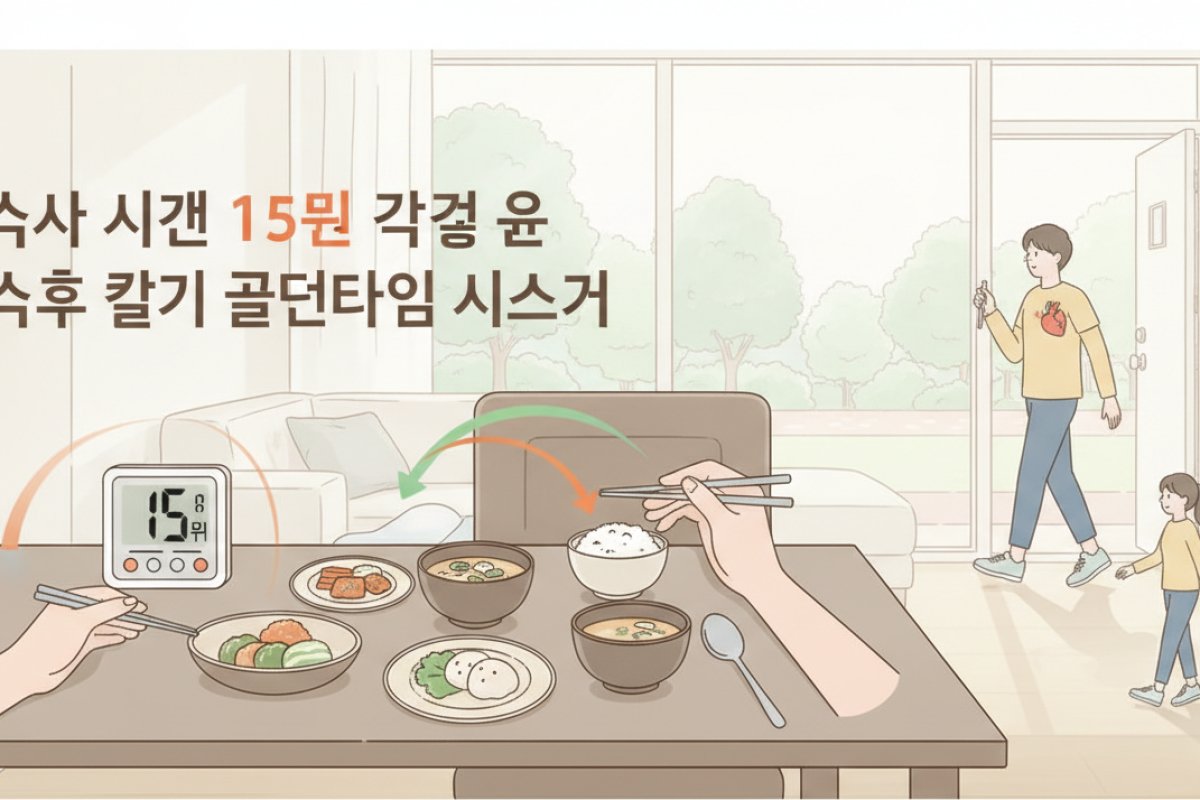 식사 시간 15분 규칙과 식후 걷기 골든타임의 시너지
