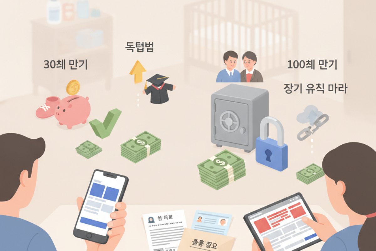 30세 만기 vs 100세 만기 선택 기준과 출생 후 행정 절차