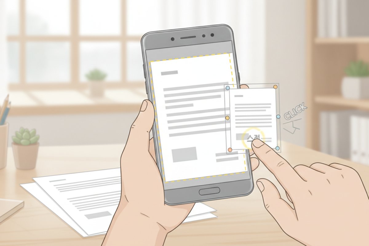 갤럭시 기본 카메라와 삼성노트를 활용한 원스톱 스캔 및 PDF 생성