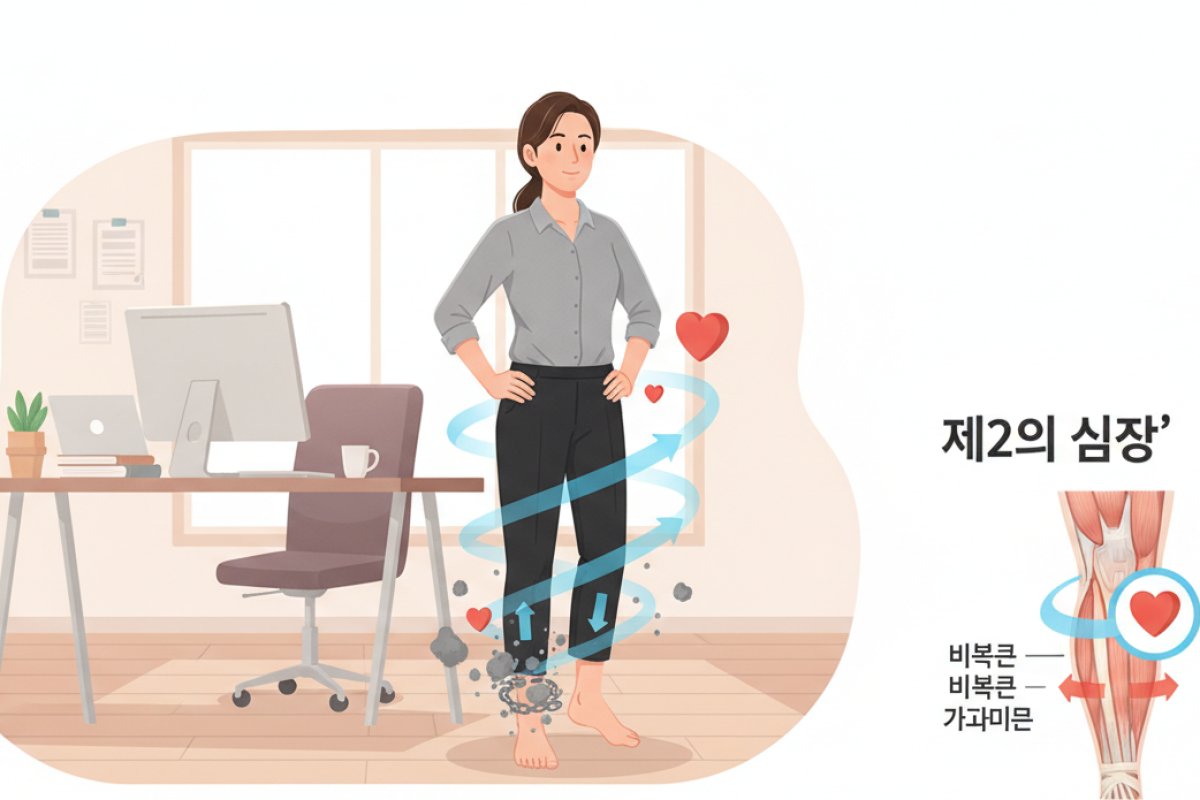 정맥혈을 밀어 올리는 종아리 근육 펌프 운동
