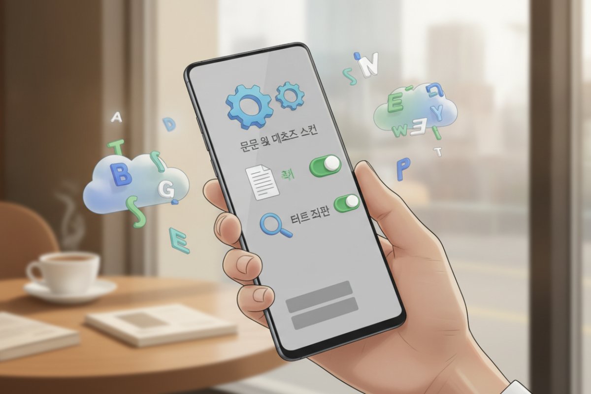 삼성 갤럭시 One UI 환경의 텍스트 추출 설정 및 실전 구동법