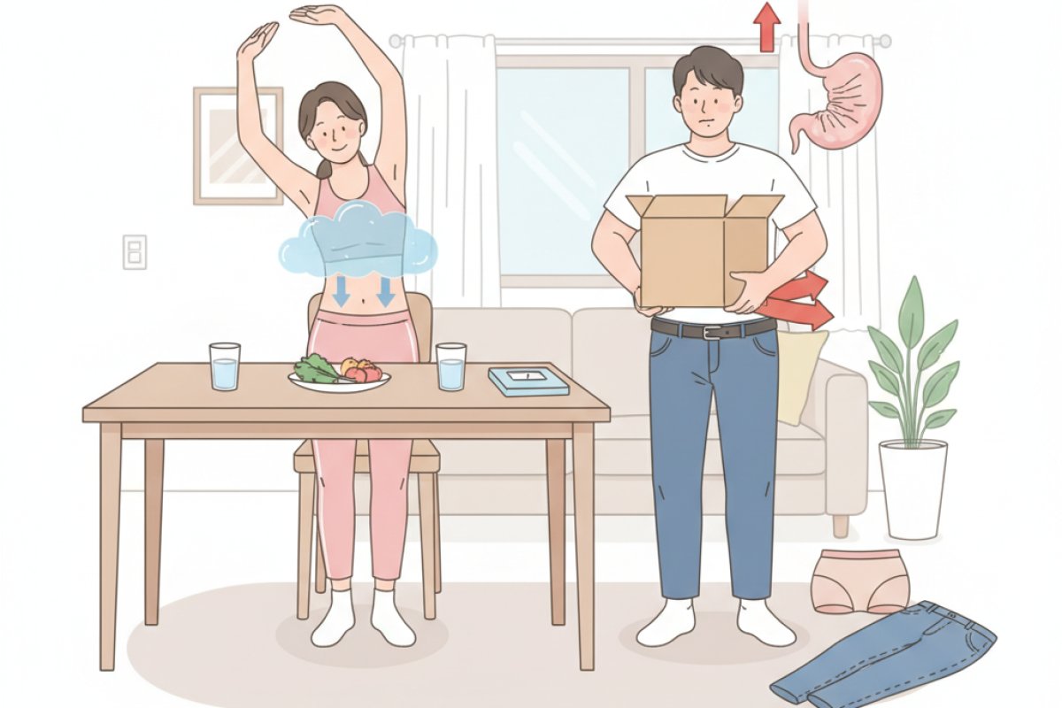 복부 압력을 낮추는 일상 속 체형 및 의복 관리