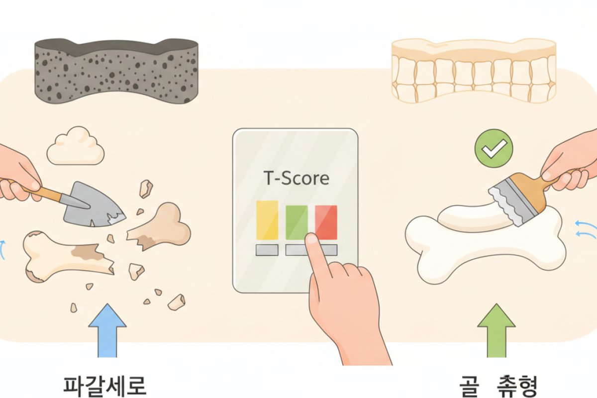 뼈 대사의 기본 구조와 골밀도 수치(T-점수)의 이해