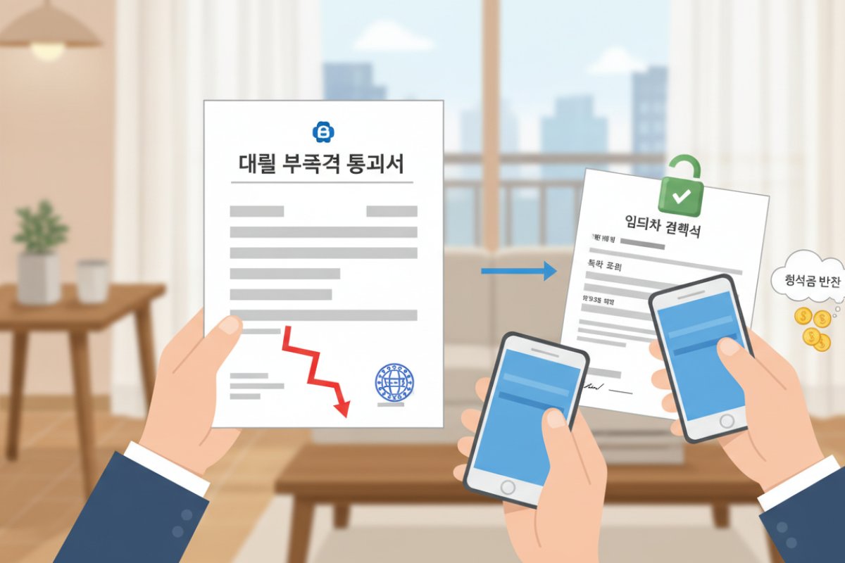 대출 부결 통보 시 계약금을 신속하게 회수하는 사후 대응 절차