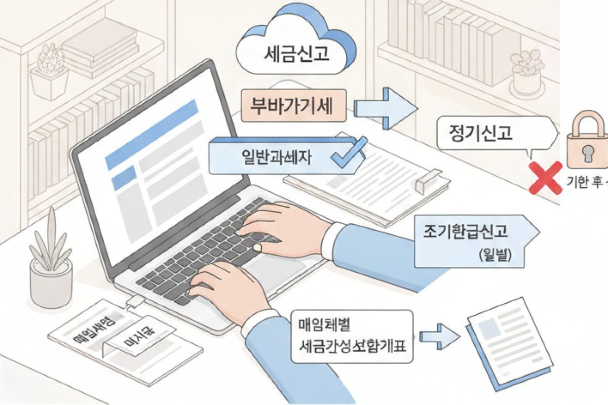 홈택스 일반과세자 조기환급 신고 절차와 필수 첨부서식 작성법