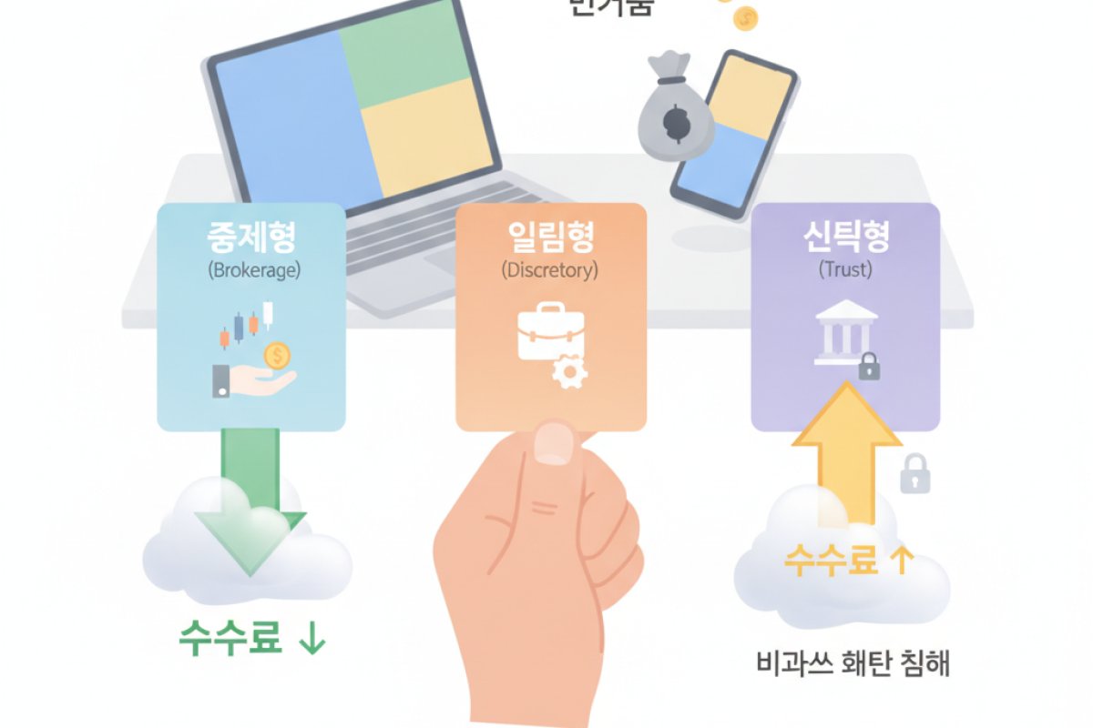 신탁형·일임형·중개형 간 수수료 격차와 금융사 이전의 번거로움