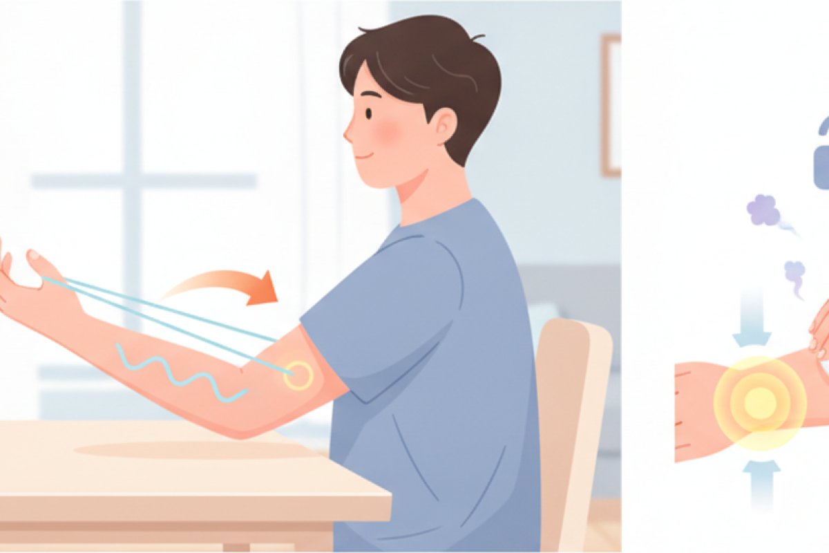 통증을 완화하는 손목 신전근 단계별 스트레칭 및 전완근 이완법