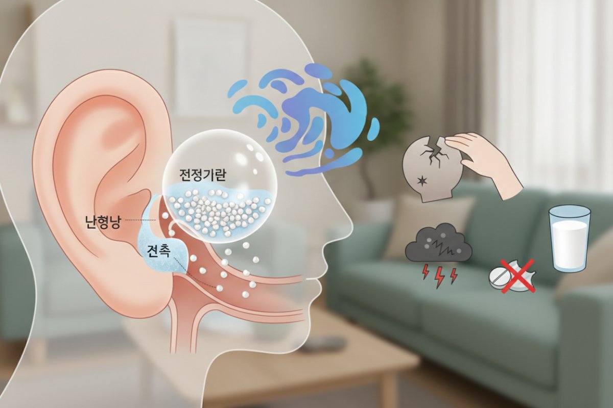 내 귀 안의 작은 돌멩이 이석, 왜 굴러떨어져 어지럼증을 만들까요?