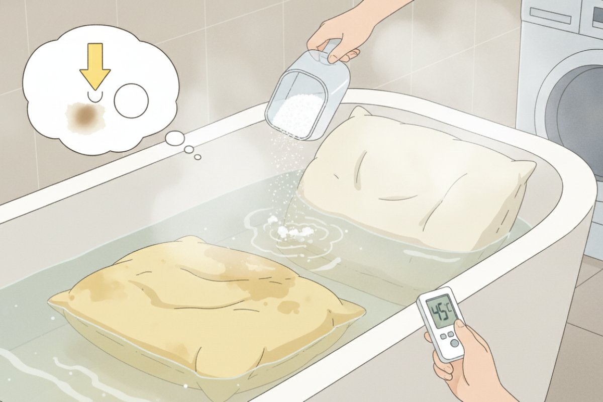 황변을 지우는 온수 불림 전처리 실전 단계