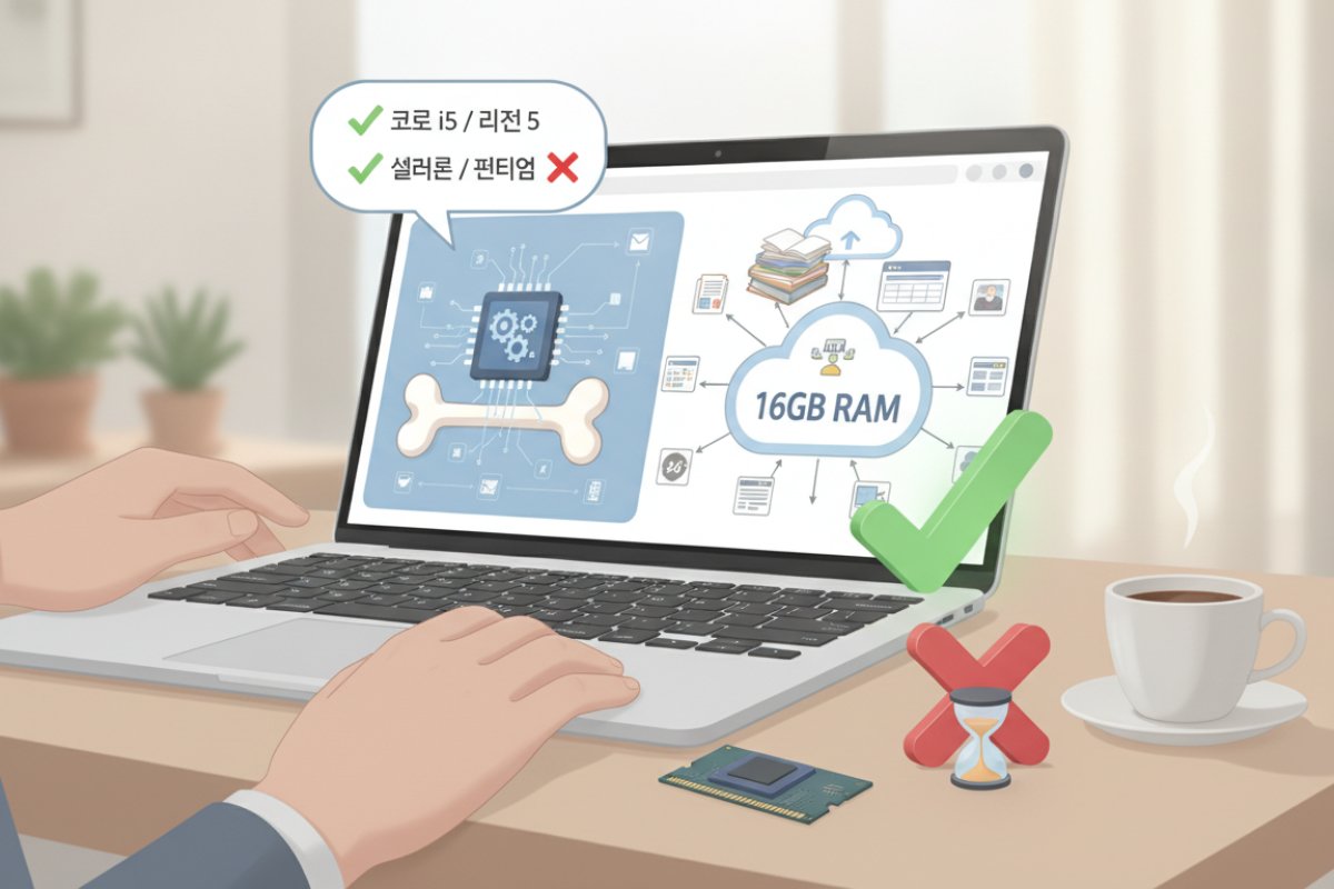 성능의 뼈대: CPU 세대 구분과 16GB RAM이 필수인 이유
