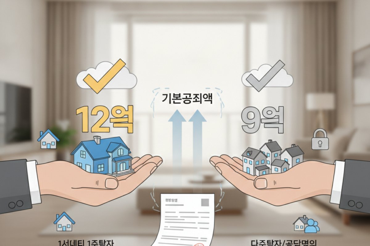 기본공제액 12억 원과 인별 9억 원 체계 및 과세표준 산출 원리