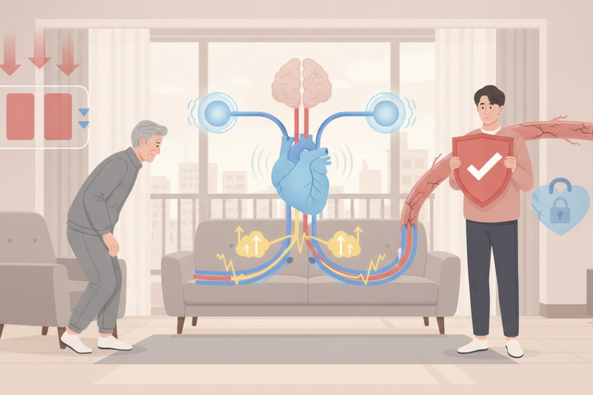 체위 변화에 따른 혈압 강하 메커니즘과 자율신경계 반응 기준