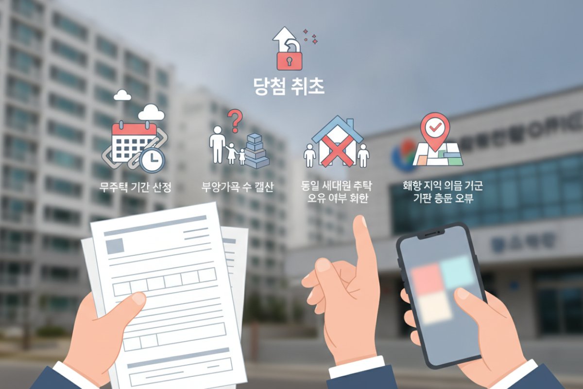 당첨 취소로 직결되는 4대 빈출 부적격 유형과 산정 기준