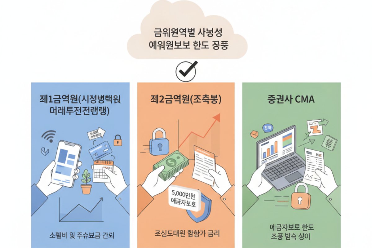 금융권역별 안정성과 예금자보호 한도 적용