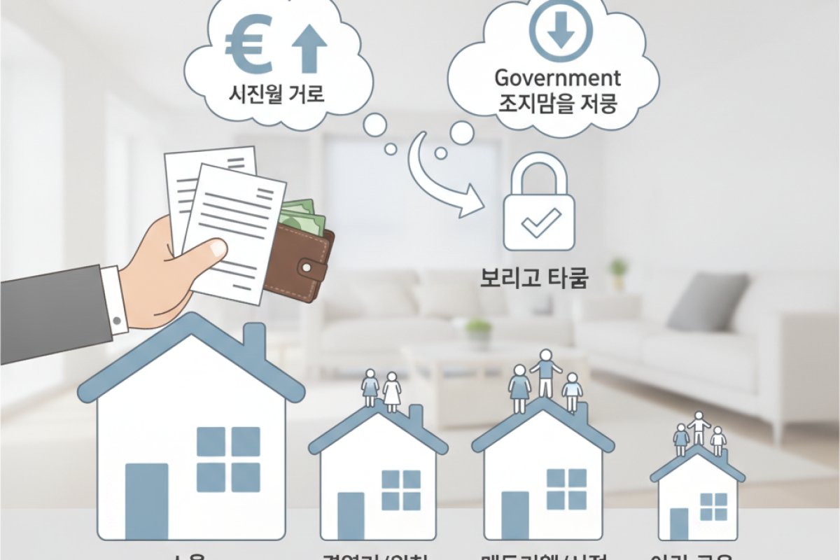 지역별 급지와 가구원수에 따른 임차급여 지원액 산정 구조