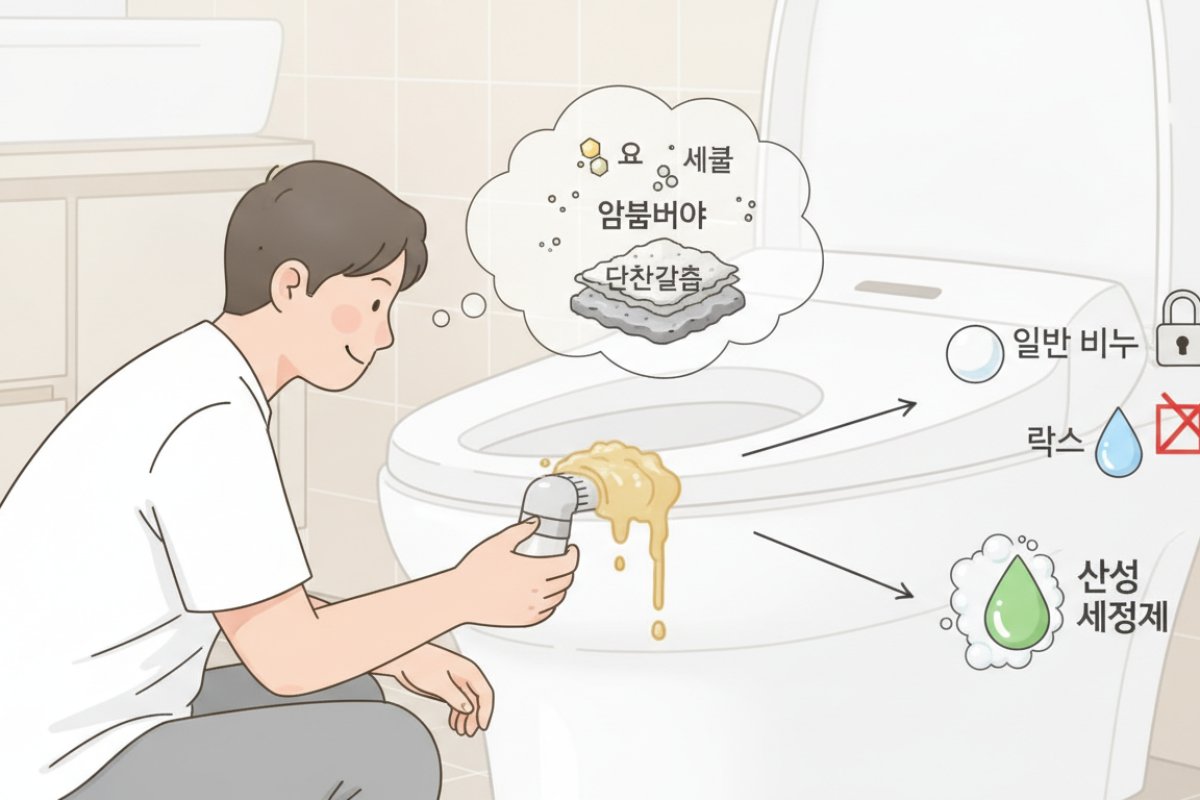 누런 요석의 화학적 생성 기전과 적정 세정 성분 선별