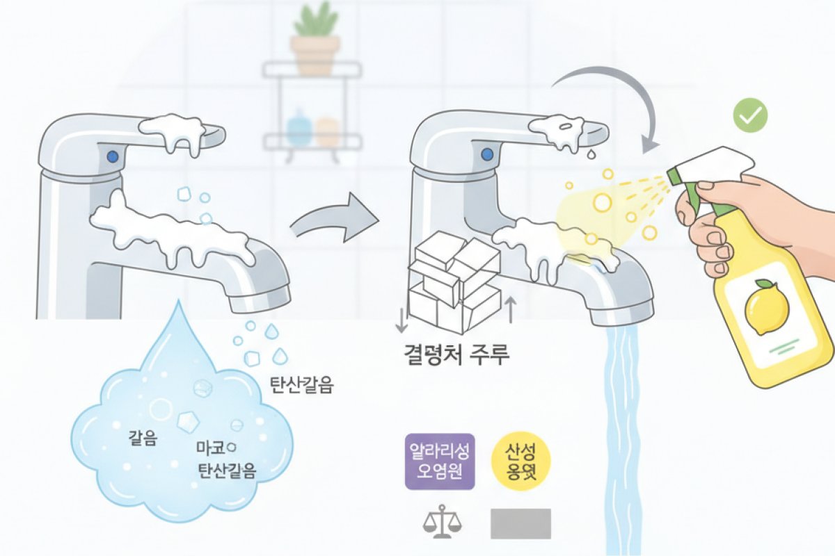 하얀 물때의 정체와 화학적 중화 원리