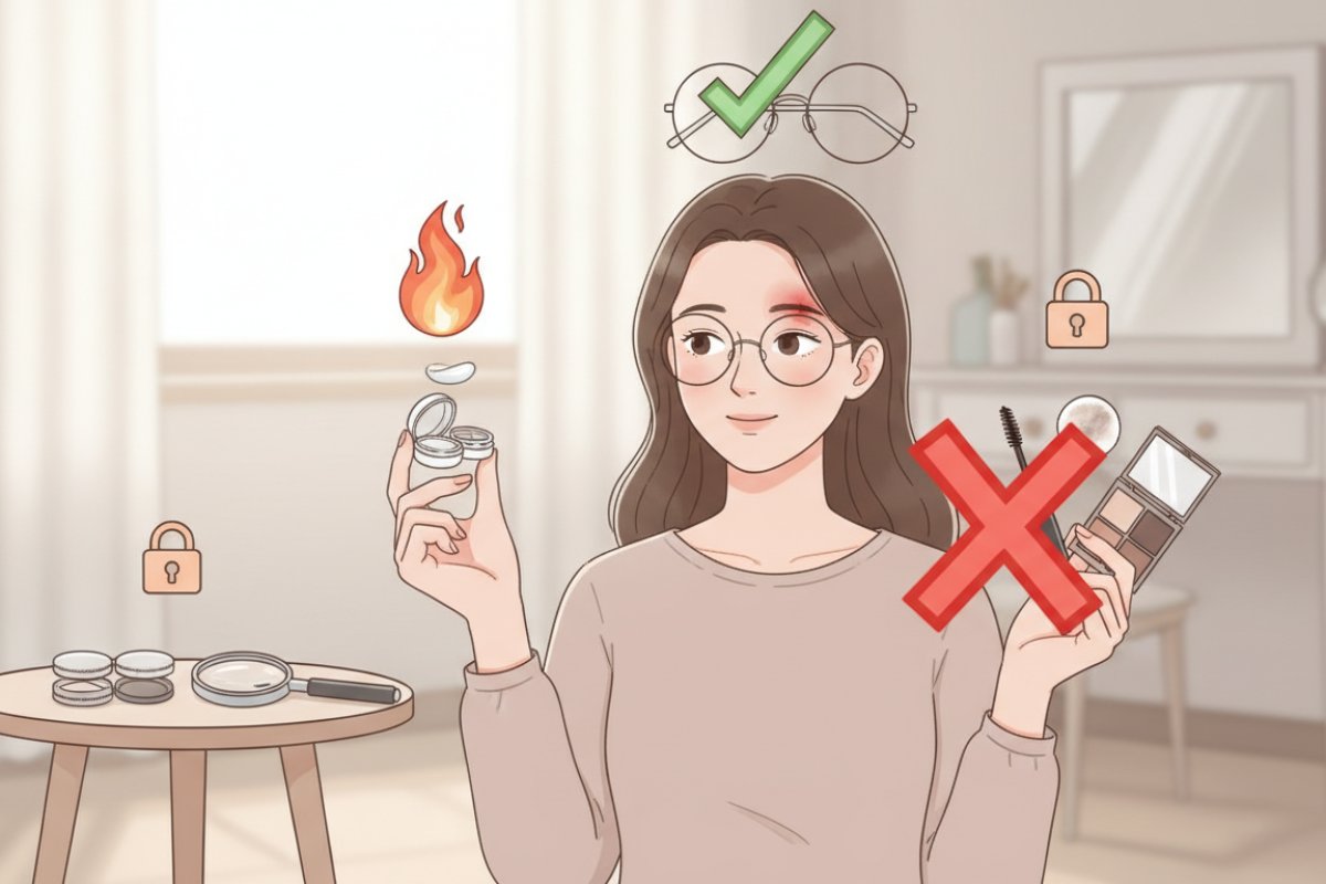 콘택트렌즈와 눈 화장 중단, 일상 속 악화 요인 차단법