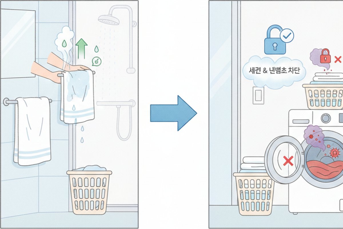 세균과 냄새를 원천 차단하는 세탁 전후 생활 동선