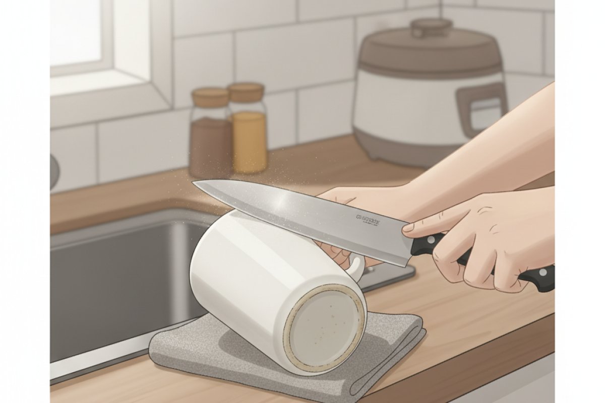 급할 때 1분 만에 끝내는 도자기 머그잔 바닥 연마법