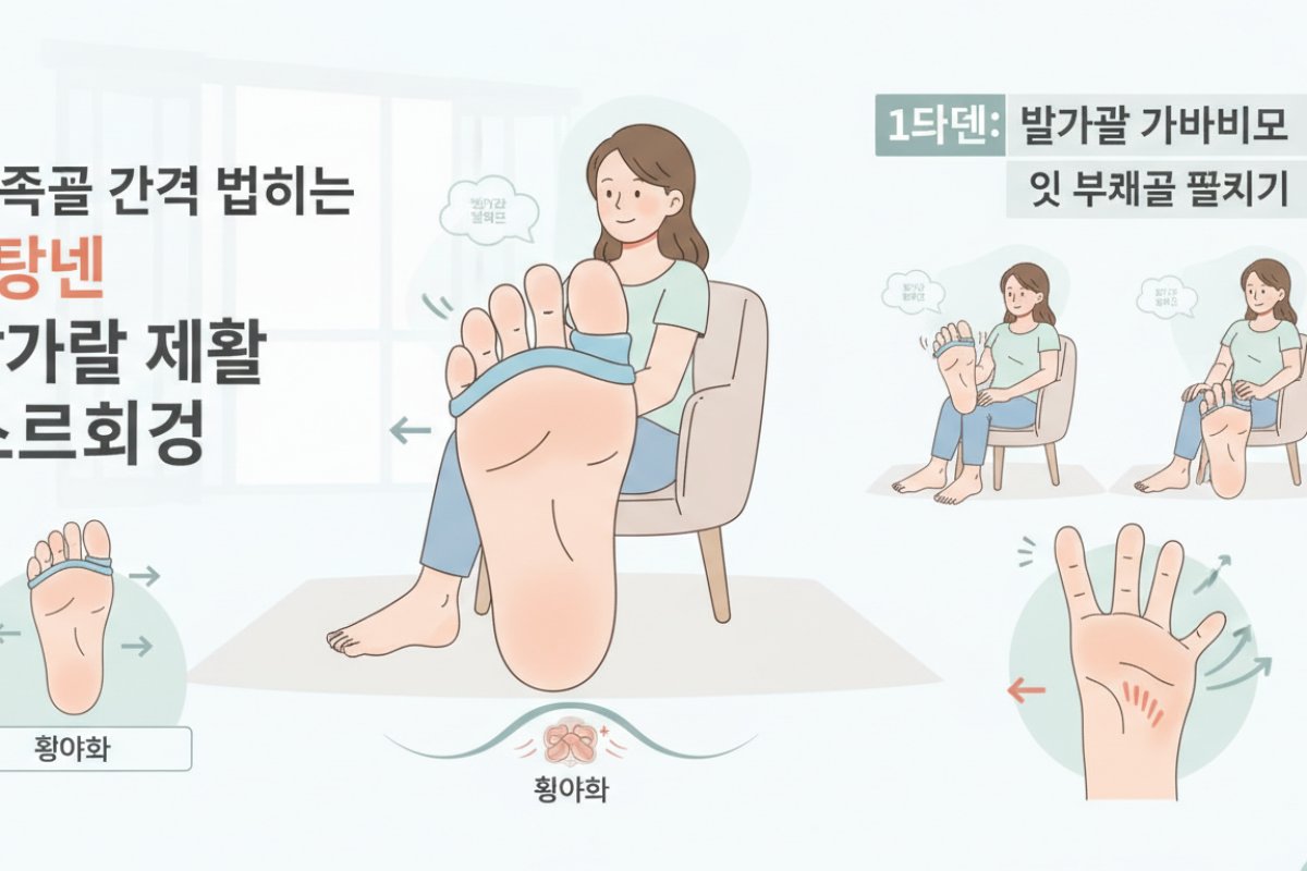중족골 간격을 넓히는 3단계 발가락 재활 스트레칭