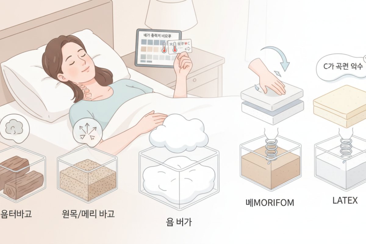 베개 충전재별 특성과 장단점 실무 비교