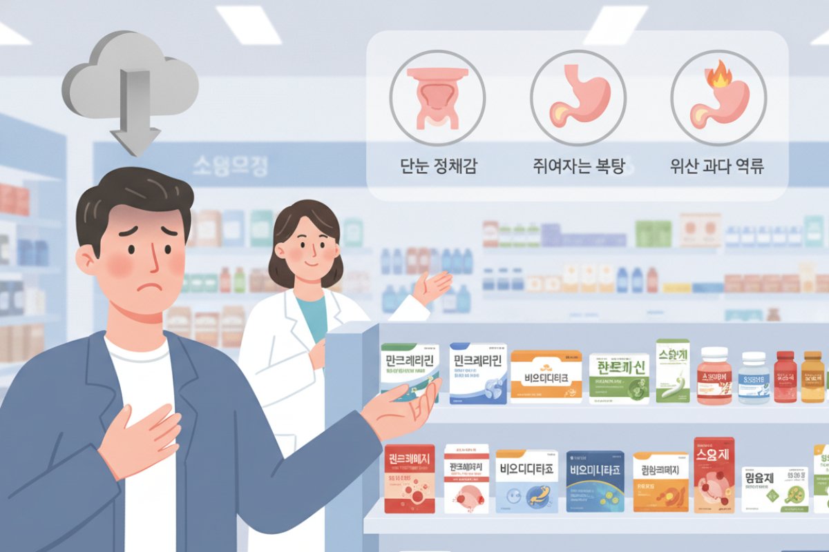 증상에 따라 달라지는 일반의약품 소화기 약물 선별 복용법
