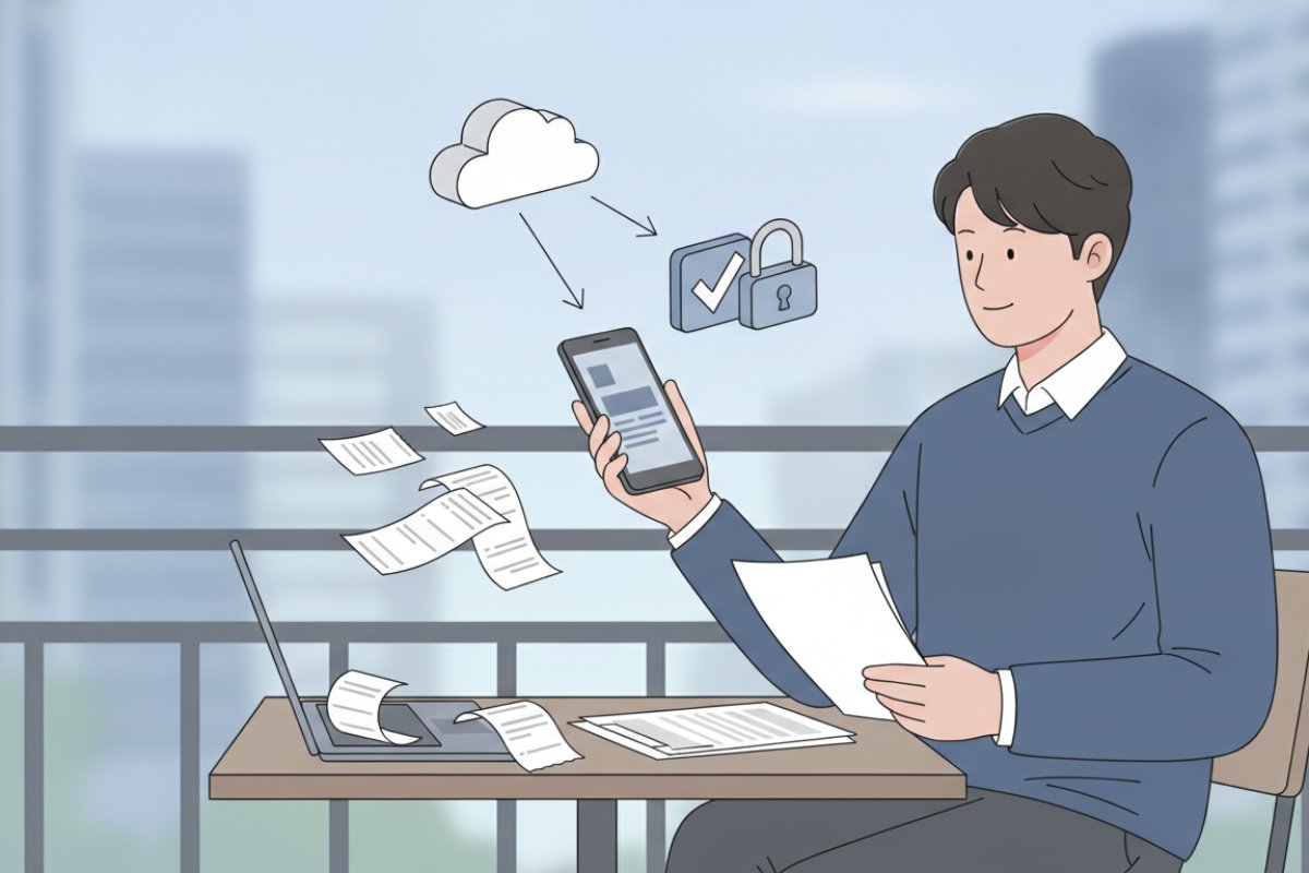 외근이나 이동 중 스마트폰 기본 기능으로 해결하는 모바일 병합