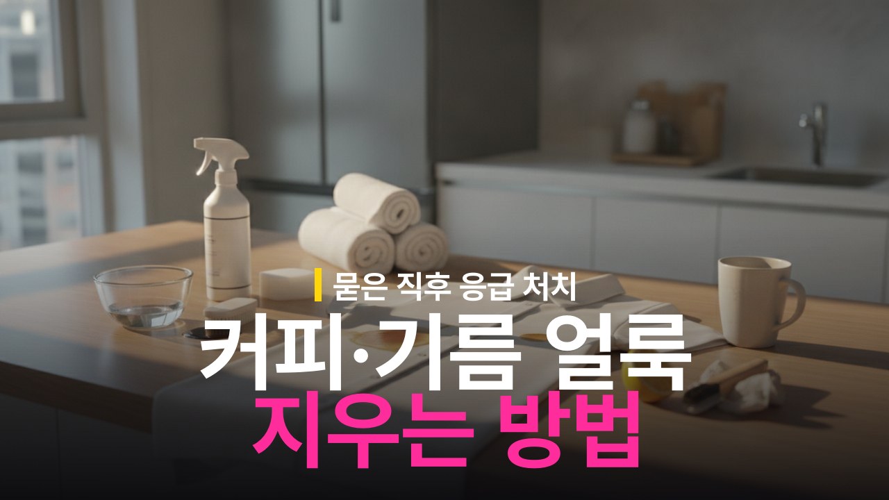 옷에 묻은 커피 얼룩·기름 자국 지우는 방법