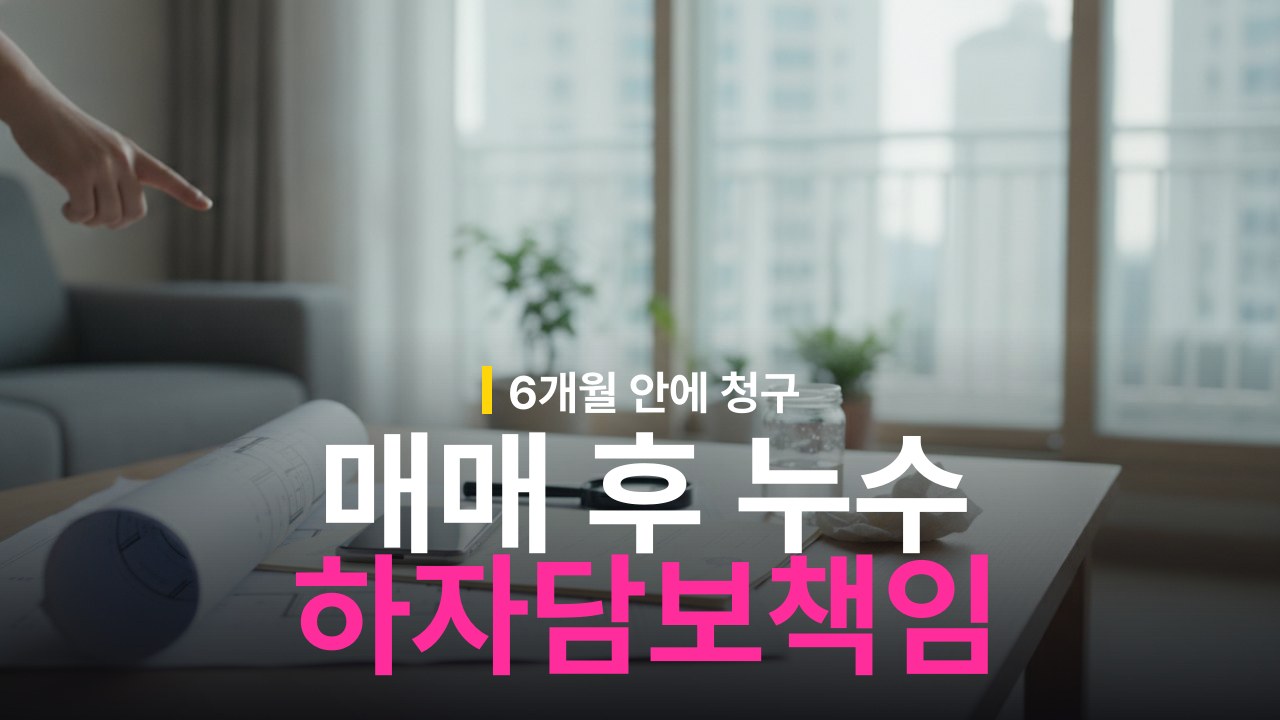 아파트 매매 후 누수 발견 시 하자담보책임 청구 요건
