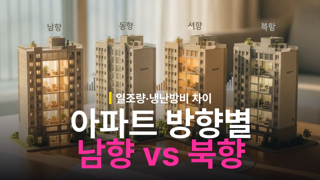아파트 남향 동향 서향 북향 차이: 일조량과 냉난방비