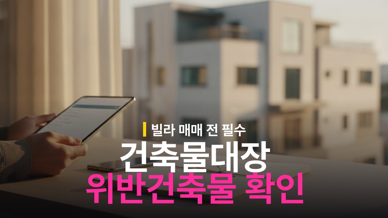 건축물대장 열람 방법: 빌라 위반건축물 확인법