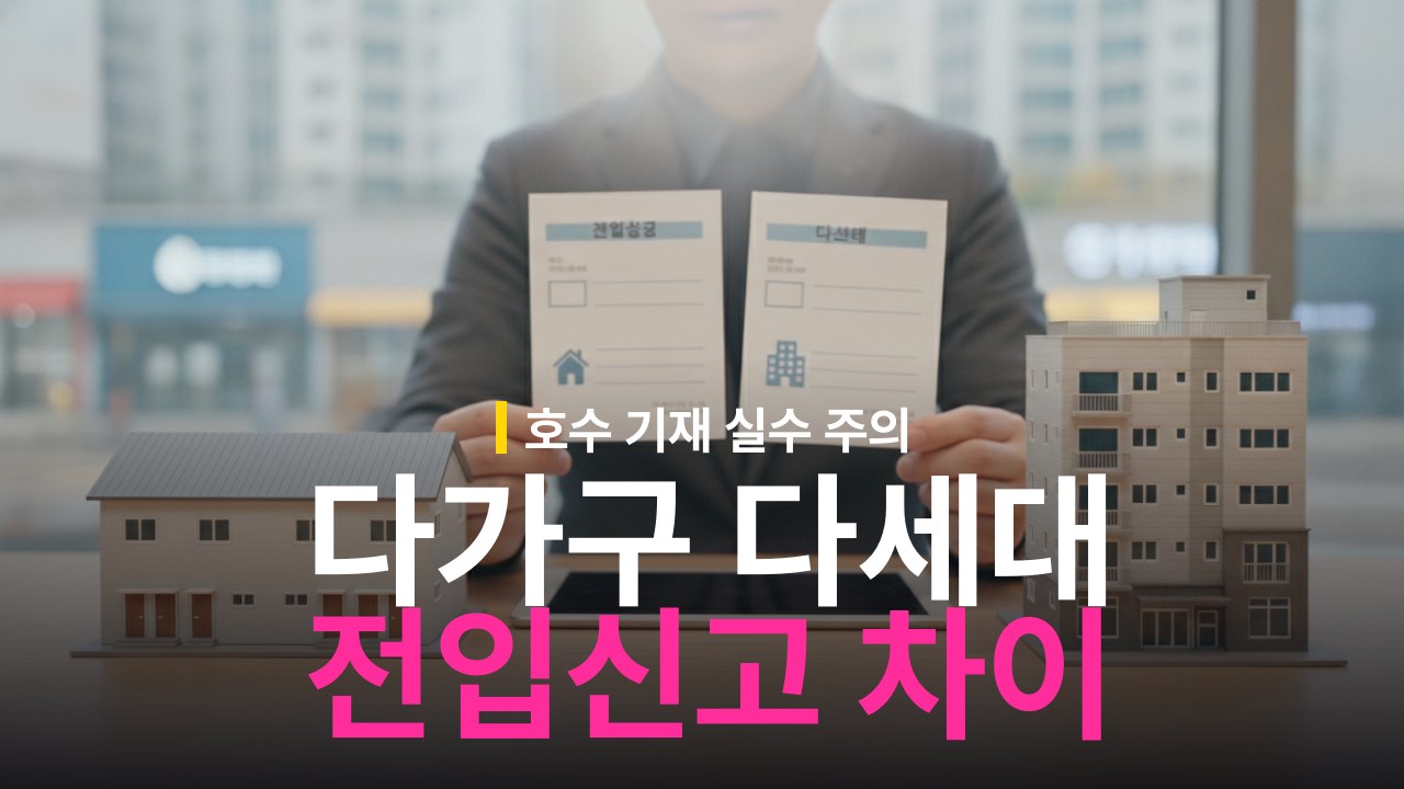 다가구 vs 다세대 차이와 전입신고 호수 기재 요령