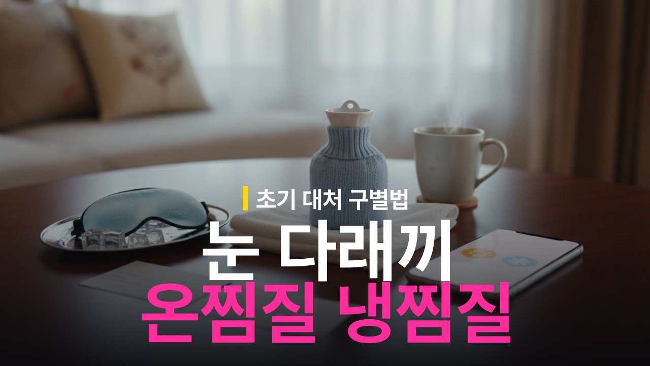 눈 다래끼 초기 대처: 온찜질 냉찜질 구별법
