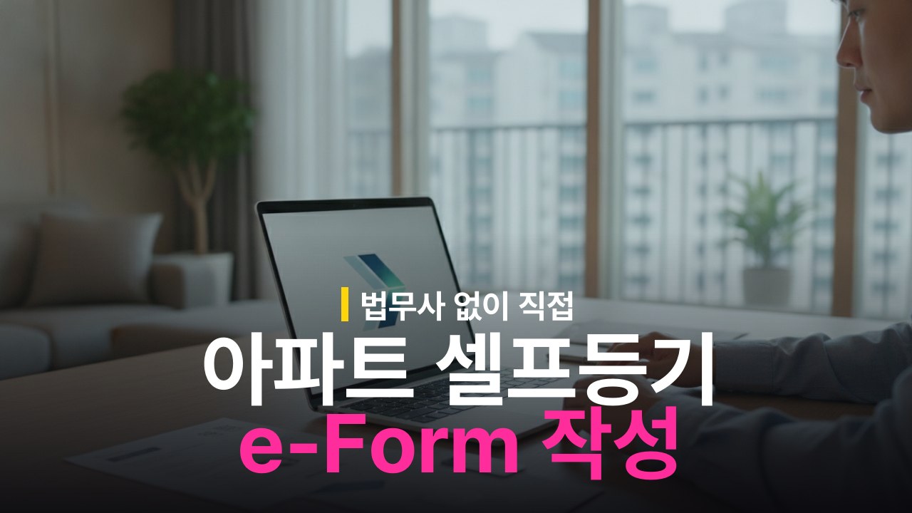 아파트 셀프등기 방법: 인터넷등기소 e-Form 작성 순서