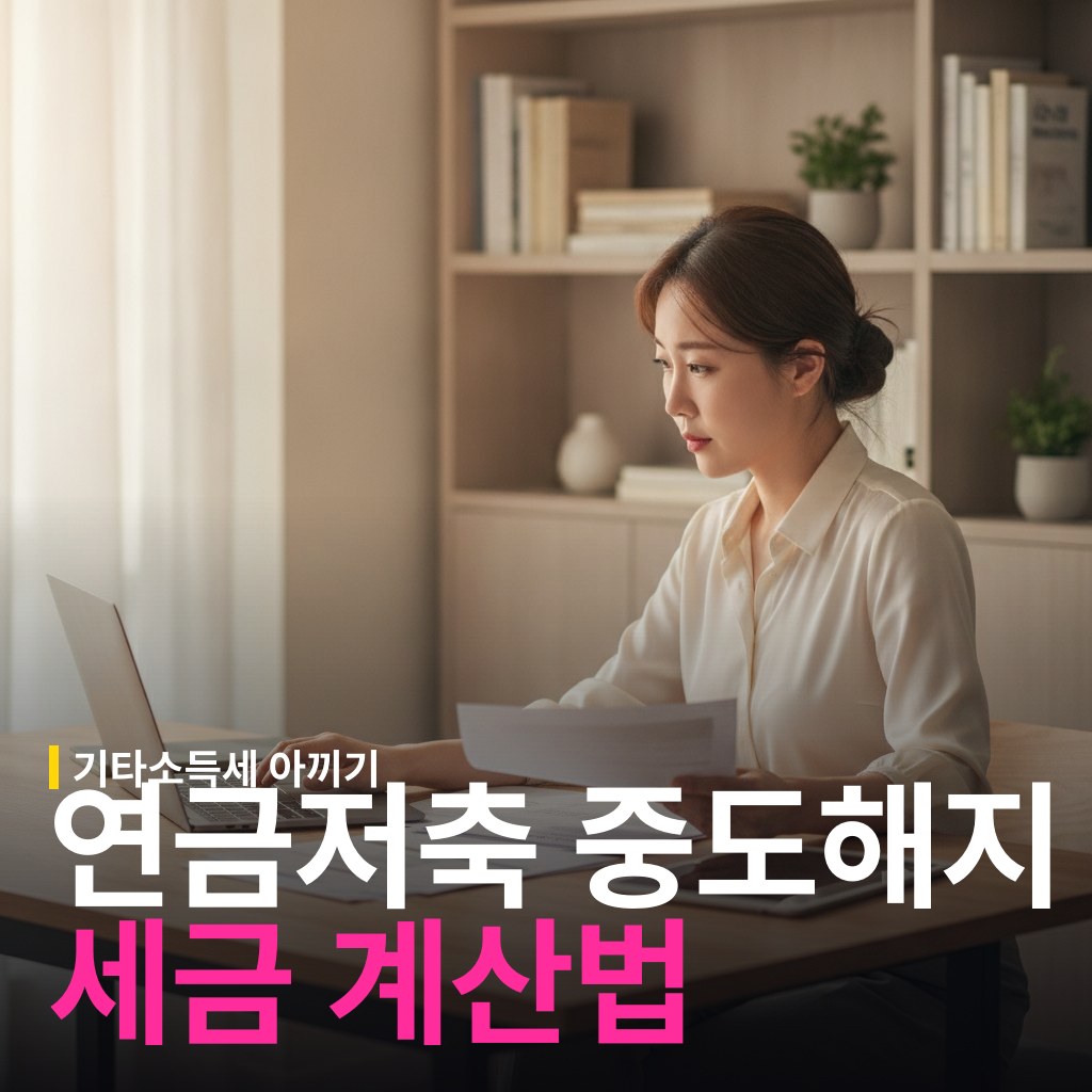연금저축 중도해지 세금 계산과 불이익 줄이는 방법