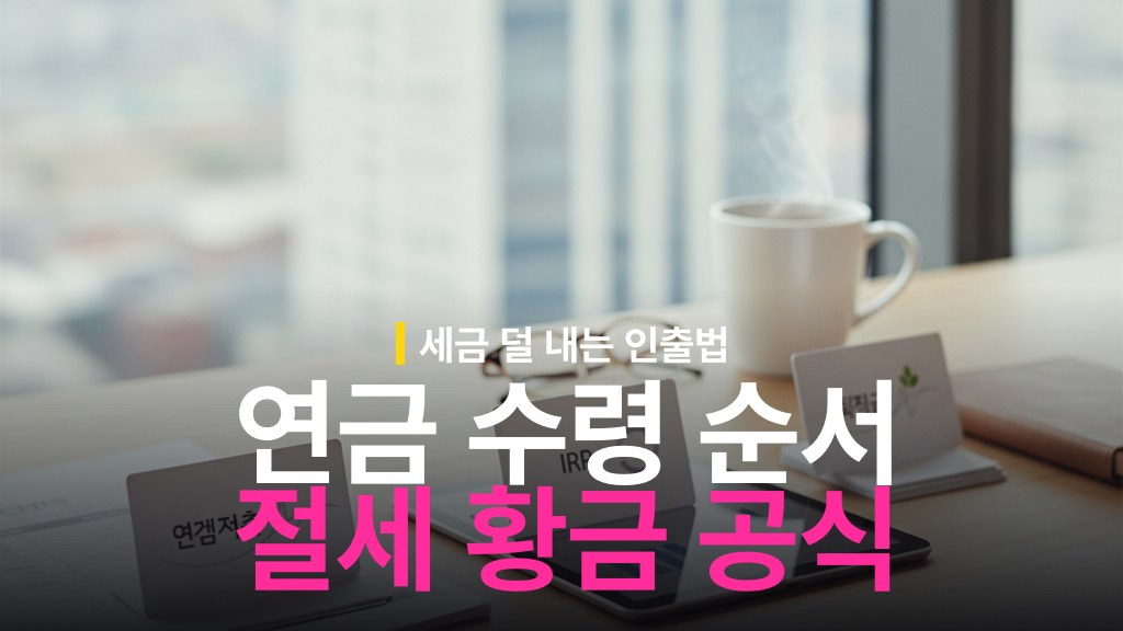 연금 수령 순서: 연금저축·IRP·퇴직금 중 무엇부터