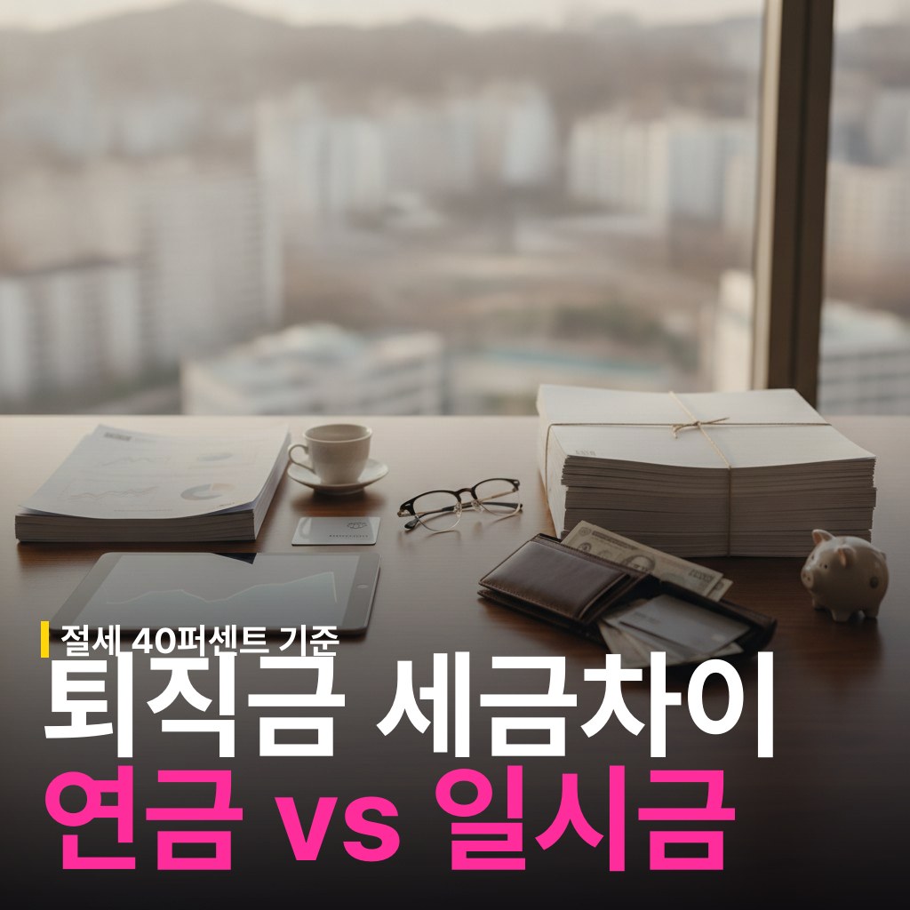 퇴직금 연금수령 vs 일시금 세금 차이