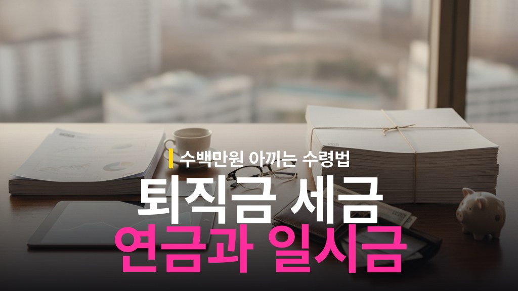 퇴직금 연금수령 vs 일시금 세금 차이