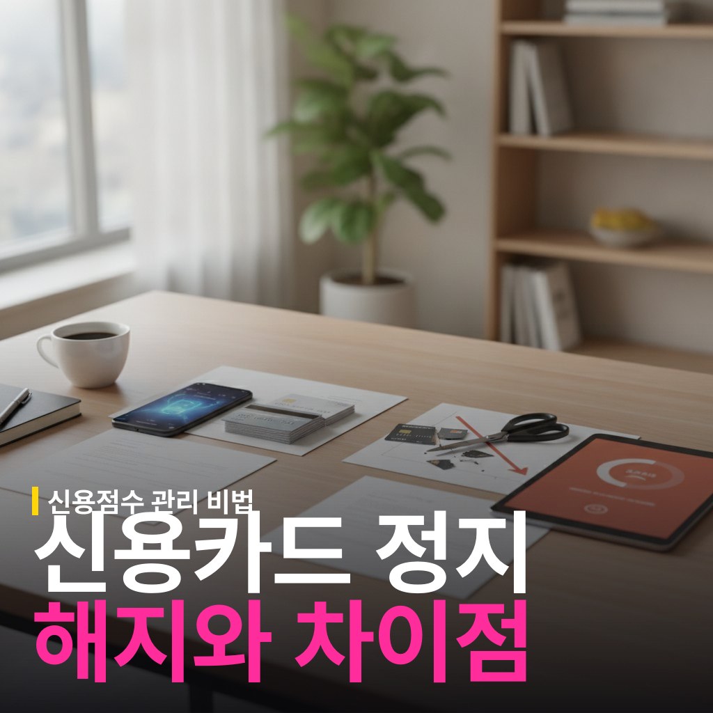 신용카드 일시정지 vs 해지 차이와 신용점수 영향