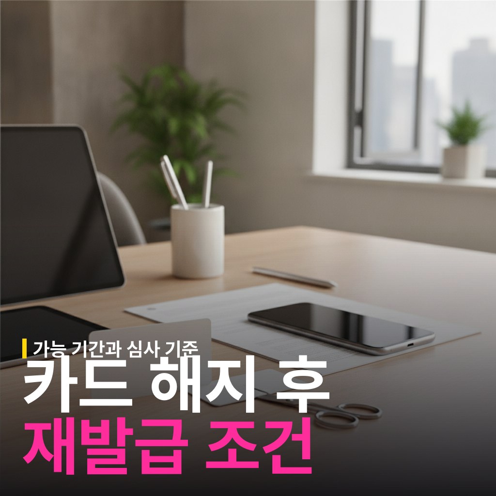 카드 해지 후 재발급 가능 기간과 조건